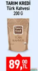 TARIM KREDİ TÜRK KAHVESİ 200 G fiyat ve kampanya bilgisi